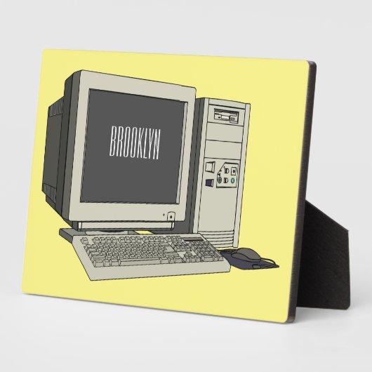 Illustratie van computercartoon fotoplaat (Zijkant)