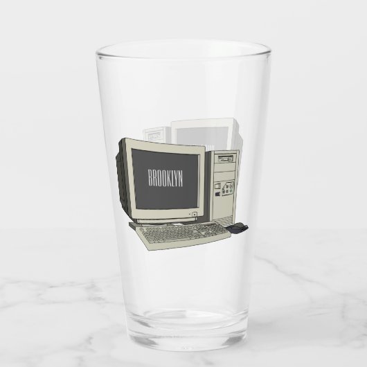 Illustratie van computercartoon glas (Achterkant)