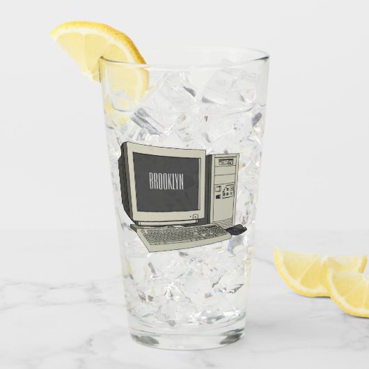 Illustratie van computercartoon glas (Voorkant ijs)