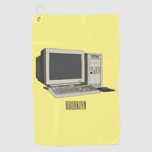 Illustratie van computercartoon golfhanddoek (Voorkant)