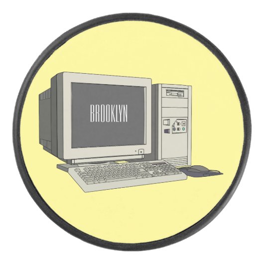 Illustratie van computercartoon hockey puck (Voorkant)