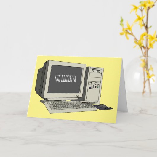 Illustratie van computercartoon kaart (Gele Bloem)