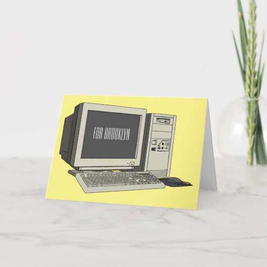 Illustratie van computercartoon kaart (Voorkant)