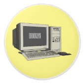 Illustratie van computercartoon keramische knop (Voorkant)