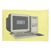 Illustratie van computercartoon kussensloop (Achterkant)