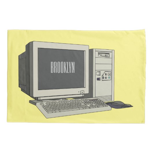 Illustratie van computercartoon kussensloop (Achterkant)