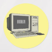Illustratie van computercartoon labels (Design 1)