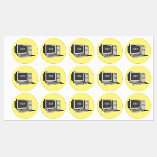 Illustratie van computercartoon labels (Vel)