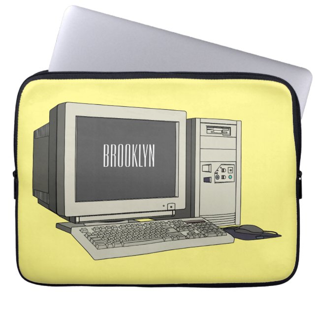 Illustratie van computercartoon laptop sleeve (Voorkant)