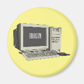 Illustratie van computercartoon magneet (Voorkant)