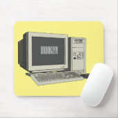 Illustratie van computercartoon muismat (Met muis)