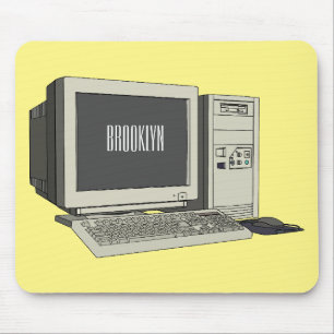 Illustratie van computercartoon muismat