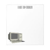 Illustratie van computercartoon notitieblok (Voorkant)