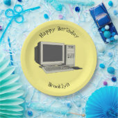 Illustratie van computercartoon papieren bordje (Feest)