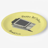 Illustratie van computercartoon papieren bordje (Gekanteld)