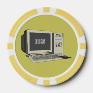Illustratie van computercartoon poker chips