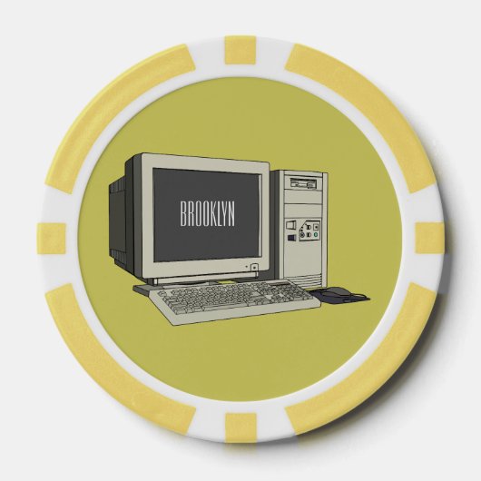 Illustratie van computercartoon poker chips (Voorkant)