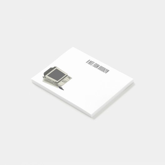 Illustratie van computercartoon post-it® notes (Schuin)