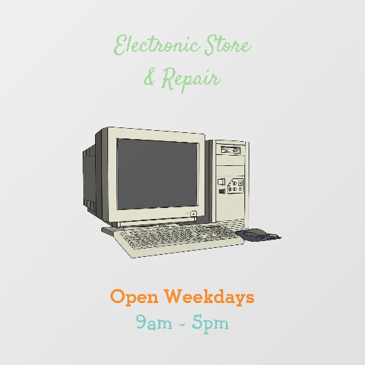 Illustratie van computercartoon raamsticker (Vel)