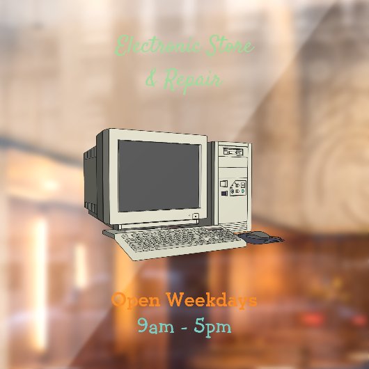 Illustratie van computercartoon raamsticker (Vel 2)