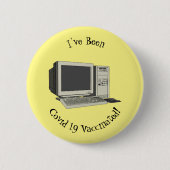 Illustratie van computercartoon ronde button 5,7 cm (Voorkant)