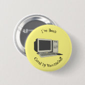 Illustratie van computercartoon ronde button 5,7 cm (Voorkant /achterkant)