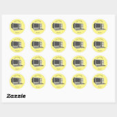 Illustratie van computercartoon ronde sticker (Vel)