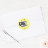 Illustratie van computercartoon ronde sticker (Envelop)