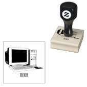 Illustratie van computercartoon rubberstempel (Gestempeld)