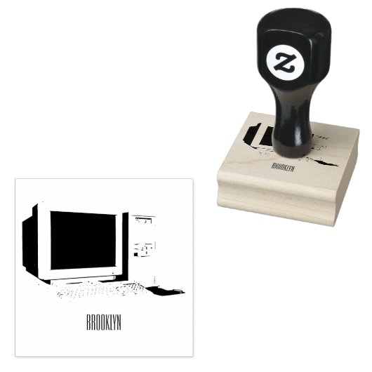 Illustratie van computercartoon rubberstempel (Gestempeld)