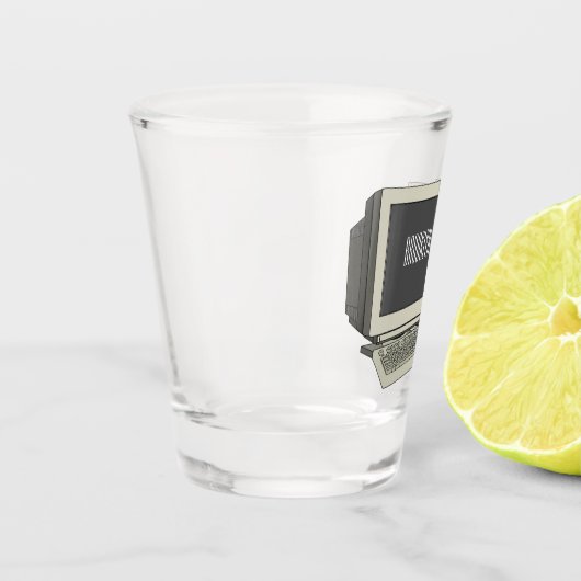 Illustratie van computercartoon shot glas (Links)