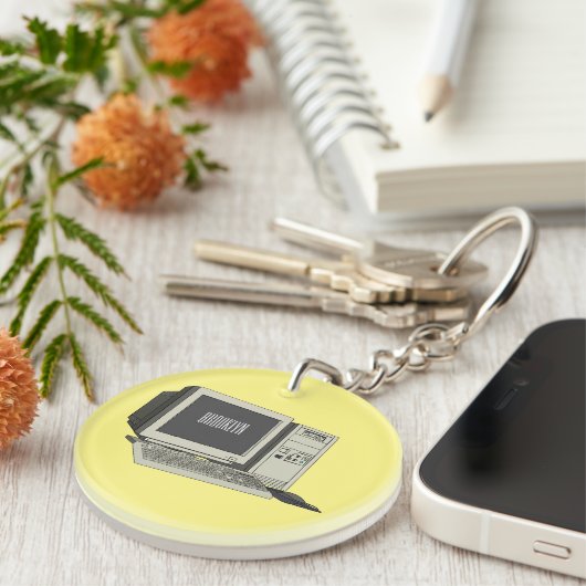 Illustratie van computercartoon sleutelhanger (Voorkant Rechts)