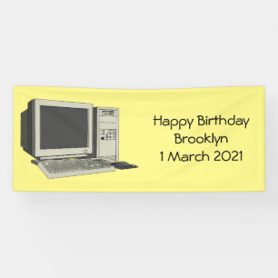 Illustratie van computercartoon spandoek