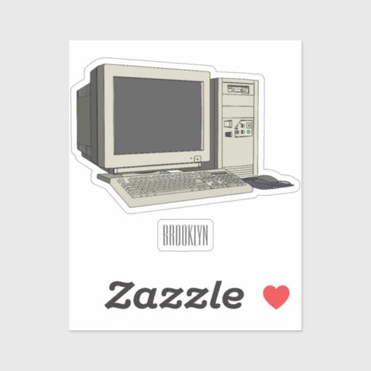 Illustratie van computercartoon sticker (Vel)