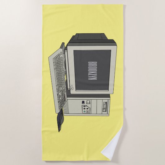 Illustratie van computercartoon strandlaken (Voorkant)