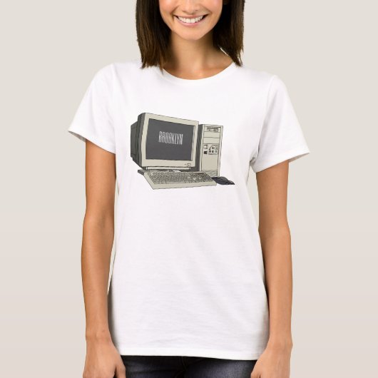 Illustratie van computercartoon t-shirt (Voorkant)