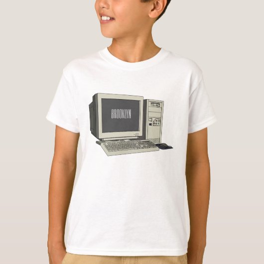 Illustratie van computercartoon t-shirt (Voorkant)