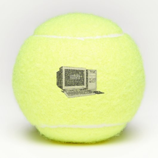 Illustratie van computercartoon tennisballen (Voorkant)