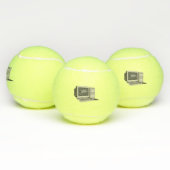 Illustratie van computercartoon tennisballen (Multi)