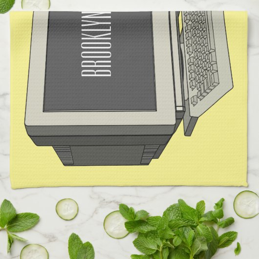 Illustratie van computercartoon theedoek (Gevouwen)