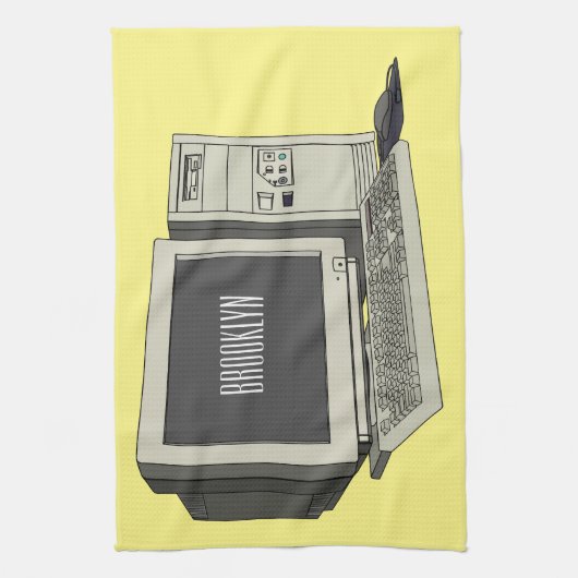 Illustratie van computercartoon theedoek (Verticaal)