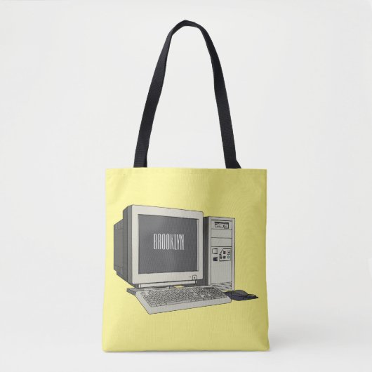 Illustratie van computercartoon tote bag (Voorkant)