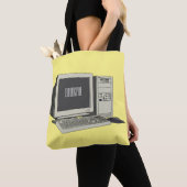 Illustratie van computercartoon tote bag (Dichtbij)