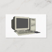 Illustratie van computercartoon visitekaartje (Achterkant)