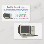 Illustratie van computercartoon visitekaartje (Voorkant / Achterkant)