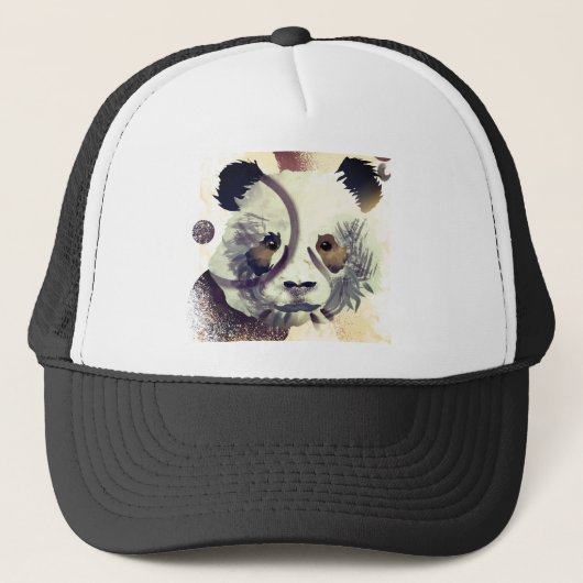 Illustratie van Cool Panda Trucker Pet (Voorkant)