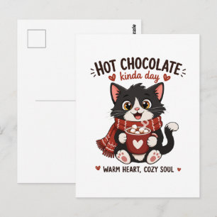 Illustratie van Cozy Cat Warme Chocolade Briefkaart