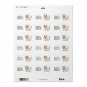 Illustratie van Cream Cairn Terrier-hond met aange Etiket (Full Sheet)