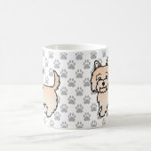 Illustratie van Cream Cairn Terrier-hond & poten Koffiemok (Center)