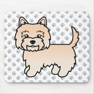 Illustratie van Cream Cairn Terrier-hond & poten Muismat